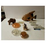 Glass Figures. Wood Fish And More