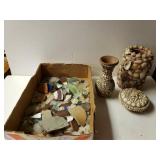 Beach Glass and Seashell Decor