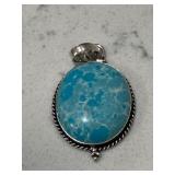 Large Dominican Larimar Gemstone Pendant