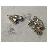 Vintage Rainbow Topaz Earrings Lot