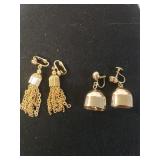 (2) Pair Ladies Designer Dangle Earrings - Marked