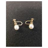 Ladies Pearl-like Earrings - Marked Van Dell