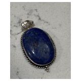 Large Blue Lapis Gemstone Pendant