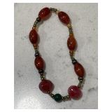 Vintage Amber & Gemstone Necklace