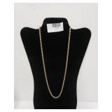 Marked Italy 14k Gold Rope Chain.