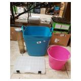 Plastic Buckets Storage Contain And Bird Feeder