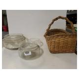 Decorative Basket And Bowls