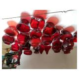 Ruby Red Assorted Glassware (23 Pc)