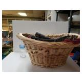 Laundry Basket With Contents To Include Curtains