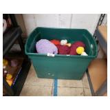 Tote With Contents To Include Yarn And Ribbon
