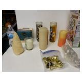 Assortment Of Candle And Candle Holders
