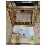 Antique Picture Frames And Oil Painting