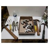 Misc Tools To Include  Hammers Garden Tools And