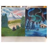 2 Oil On Canvas Paintings