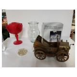 Vases. Paperweight Candle Holders, And Vintage