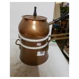 Copper & Ceramic Double Boiler