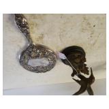 Silver Like Backed Hand Mirror & Hummingbird Bird