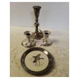 Sterling Silver Candlesticks, Small Duck Silver