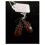 Sterling Silver Baltic Amber Earrings