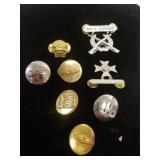 WWII Military Pins, Some Tank Pins