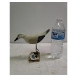 Wooden Bird W/metal Legs Figure