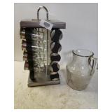 Spice Rack & Glass Pitcher