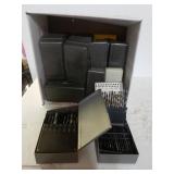 Assorted Plastic Containers & Drill Bits Boxes