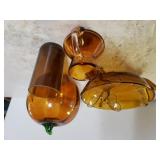 Amber Colored Bowl,  Pumpkin & More