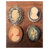 Four Vintage Cameos
