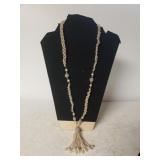 Ladies Pearl-like Beaded Necklace - Marked Japan