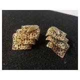 Ladies Gold Tone Earrings - Marked Sarah Cov