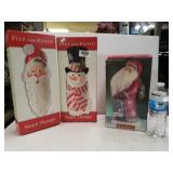 (2) Fitz And Floyd Christmas Servers & Santa