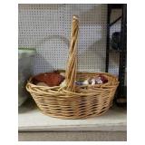 Very Large Wicker Basket W/dolls - 28" Tall