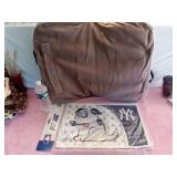 Portable Dog Bed & NEW New York Yankees Dog Mat