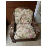 Bamboo Like Floral Chair. Matches Lot 4083