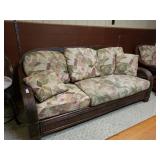 Bamboo Like Floral Couch. Matches Lot 4084