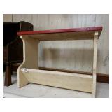 Vintage Magazine Rack With Stool