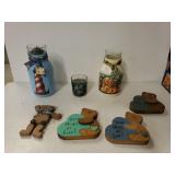 Decorative Candle Holders And Bear Home Decor