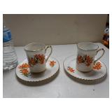 Vintage Prairie Teacups And Saucers