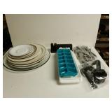 Plates, Flatware,  Knife Sharpener, Measuring