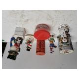 Christmas Decor- Music Can, Candles,  Figures