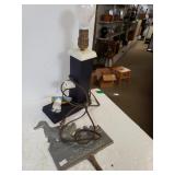 Duck Crossing Metal Sign & Nautical Lamp