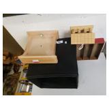 Cloth Basket & Wooden Items