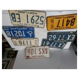 Assorted Maryland License Plates