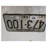 Maryland License Plate