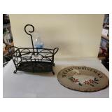 Condiment Rack And Christmas Plaque