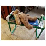 Portable Small Bench,  Stuffed Bear