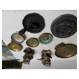 Owl Figures,  Cast Iron Candle Stick & More