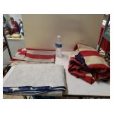 American Flags And Tablecloth