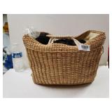 Basket Tote Full Of Yarn